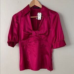 NEW The Limited Deep Pink Silk Blouse